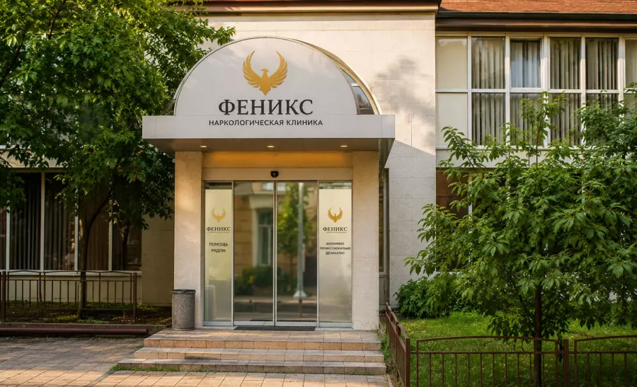 Вход в наркологическую клинику «Феникс» в Хабаровске